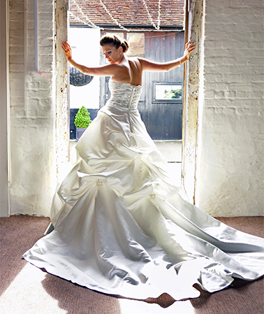 A bride in her Wedding Dress